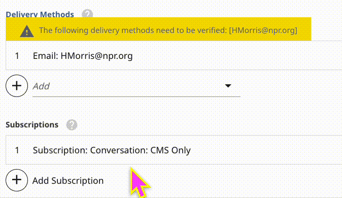 Notifications Grove Support